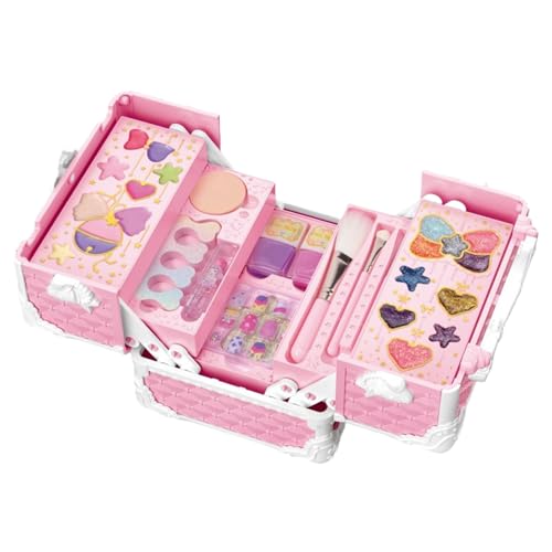 Kinder-Make-up-Set, Make-up-Schminkset, Kosmetik-Set, fördert die Kreativität, entwickelt Feinmotorik, Rosa, 19 cm, für Frauen, Mädchen, Kinder von Pokronc