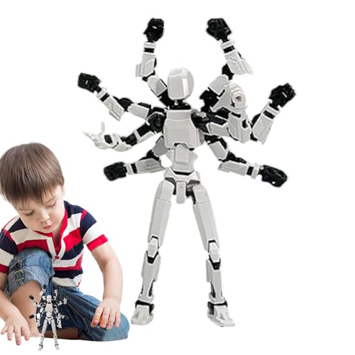 Mehrgelenkige Actionfigur, Bewegliche Figur, Desktop-Sammelfigur Für Kinder, Achtarmige Ganzkörper-Actionfigur Mit Mehreren Gelenken, Einzigartige Desktop-Dekoration, 12 Cm/4,72 Zoll Für Kinder Und Er von Pokronc