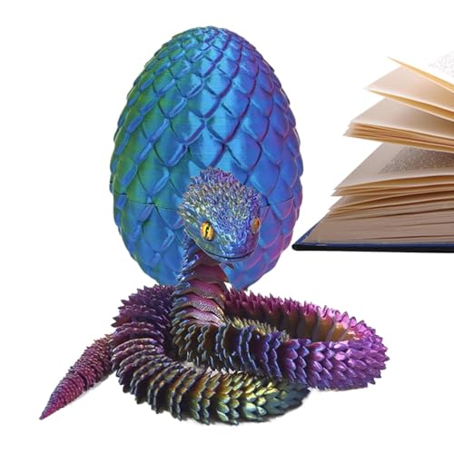 Pokronc 3D Dragon Egg | Dragon Egg Toy | Articulated Gem Dragon Mystery Toys | Dragon Egg Fidget Toy | Detachable Dragon Scale Eggs Toy | Dragon Crystal Dragon with Dragon Egg for Kids Toy von Pokronc