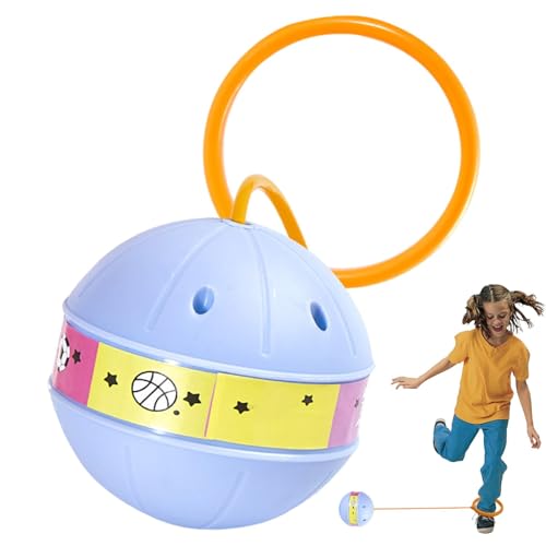 Pokronc Knöchel-Skip-Ball für Kinder, Skip-Ball-Knöchelspielzeug, Ball-Springseil, leuchtender Hüpfball für Kinderübungen, Buntes Knöchel-Springseil-Spiel, Schaukelball für ältere Menschen, Spaß für von Pokronc