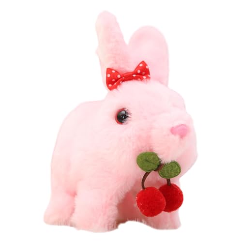 Pokronc Niedliche Hasenplüsch, Elektrische Kaninchenpuppe Walking Plüschspielzeug Mit Geräuschen, Weiche Und Huggierbare Designpuppe, Interactive Bunny Toy, Osterkorb Stuffers, 6,3 X 4,33 X 3,94 Zo von Pokronc