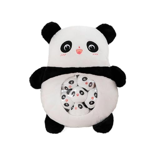 Pokronc Niedliches Plüschtierkissen, Dinosaurier-Panda-Häschenkissen, Kinderplüschkissen, Abnehmbares Plüschkissen, Weiches Tierpuppenspielzeugkissen, 50 Cm/19,7 Zoll Für Kinder, Mädchen von Pokronc