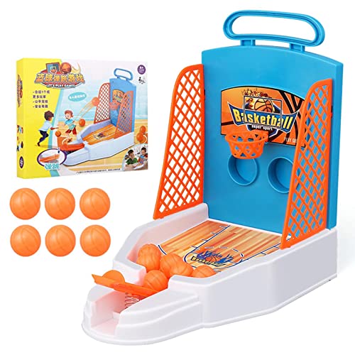 Pokronc Tischbasketballspielzeug, Basketball -Hoop -Tabletop -Spiel, Desktop Sportspielzeug, Einfach Zu Errichten, Interaktive Katapult -Spielerspiele, 9.06x5,51 X 8,66 Zoll Für Kinder Und Erwachsene von Pokronc