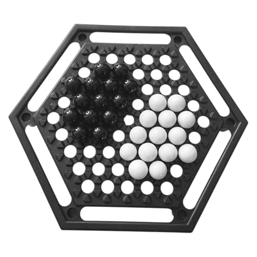 Schachspiel, Marmor-Schachbrett, Turnier Brettspiel, Lernspielzeug, Strategisches Denkspiel, Schwarz, 25 cm, Für Erwachsene, Partys, Mädchen von Pokronc