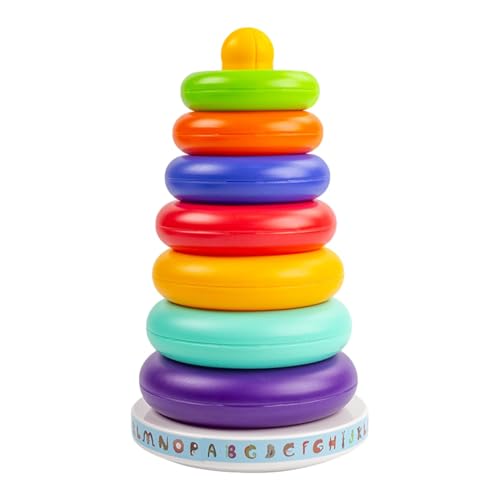 Stapelringe Kinderspielzeug, Rainbow Stacker STEM Lernen -Spielzeug, Sicheres Regenbogen -Stapelring -Bildungsspielzeug, Hergestellt Aus Lebendigen, Sicheren Materialien, 6,1*6.1*11,81 Zoll von Pokronc