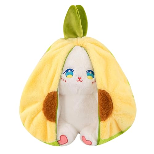 Stuffed Animal | Stuffed Toy | Plush Animals | Capybara Stuffed Toy | Reversible Stuffed Avocado Bunny | Made of Plush Fabric & Cotton | Soft Plushies Toy for Kids & Car Decor von Pokronc