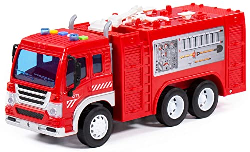 Polesie Feuerwehr LKW Kinder Spielzeug City Schwungrad Löschfahrzeug mit Licht Sound von Polesie