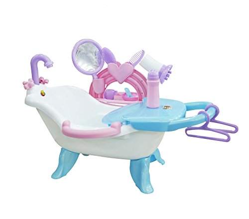 Coloma Puppenbadewanne Puppen Badewanne Puppenwanne mit Wickelauflage 58 cm von Polesie