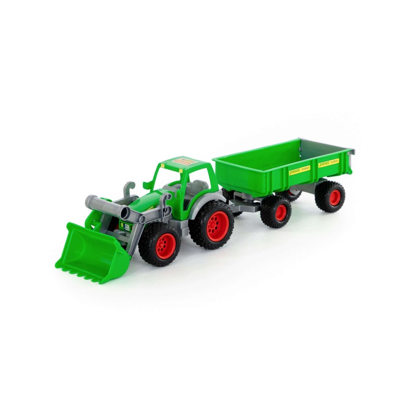 Traktor mit Frontlader und 2-Achs-Hänger von wadertoys von Polesie