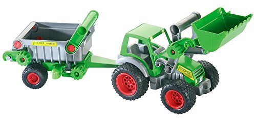 WADER Farmer Technic Traktor mit Frontlader und Kipper Kippanhänger von Polesie