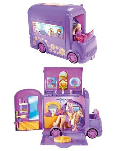 Mattel - Polly Pocket - L9868-0 - Funkelnde Tierfreunde - Showbus-Spielset von Polly Pocket