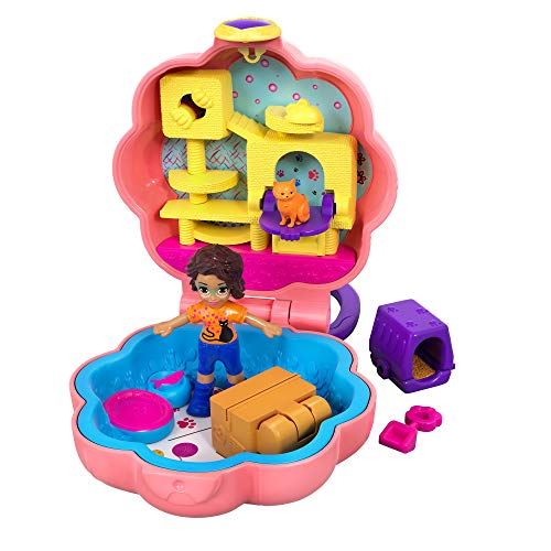 Polly Pocket GFM52 Mini-Schatulle Shani und Katze, Puppen Spielzeug ab 4 Jahren von Polly Pocket