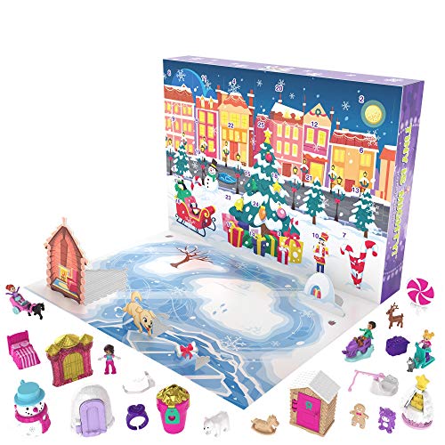 Polly Pocket GKL46 Adventskalender zum Thema Winterwunderland mit 25 Überraschungen von Polly Pocket