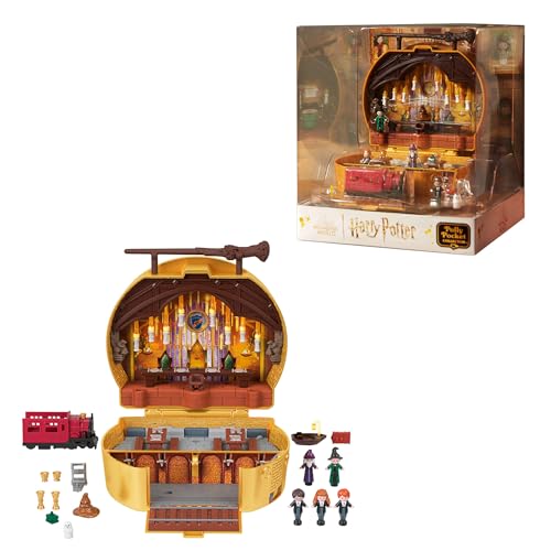 Polly Pocket Sammler-Spielset, Harry Potter-Schatulle mit 5 Puppen und 11 Zubehörteilen, HRD56 von Polly Pocket