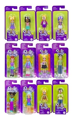 Polly Pocket Set mit 4 Puppen, verschiedene Modelle, zufällige Lieferung ohne Wiederholungen von Polly Pocket