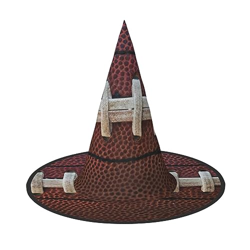 PoltEdaro American Football Laces Print Leichter Halloween-Hut Hexenhut für Partys und Kostüme, Halloween-Zubehör von PoltEdaro