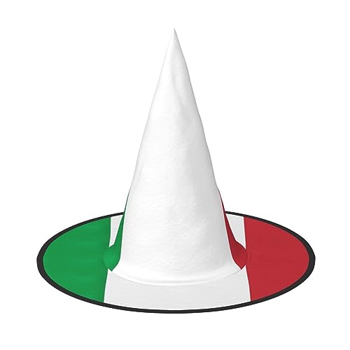 PoltEdaro Leichter Halloween-Hut, Hexenhut mit Italien-Flagge, für Partys und Kostüme, Halloween-Zubehör von PoltEdaro