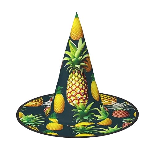 PoltEdaro Leichter Halloween-Hut mit tropischen Früchten, Ananas, Hexenhut für Partys und Kostüme, Halloween-Zubehör von PoltEdaro