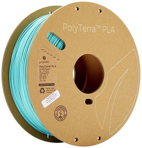 Polymaker 70844 PolyTerra PLA Filament PLA geringerer Kunststoffgehalt 1.75mm 1000g Hellblau 1St. von Polymaker