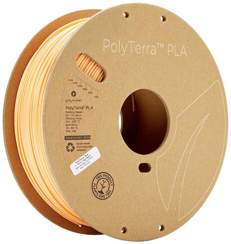 Polymaker 70863 PolyTerra PLA Filament PLA geringerer Kunststoffgehalt 1.75mm 1000g Pastell-Orange 1 von Polymaker