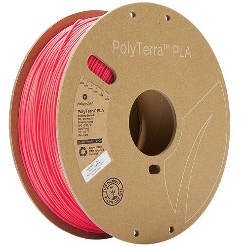 Polymaker 70905 PolyTerra Filament PLA geringerer Kunststoffgehalt 1.75mm 1000g Rose 1St. von Polymaker