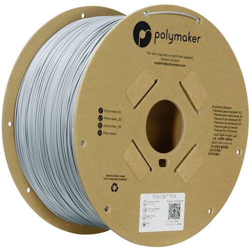 Polymaker PA02035 Filament PLA hohe Steifigkeit, hohe Zugfestigkeit 1.75mm 3000g Grau PolyLite™ 1St. von Polymaker