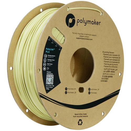 Polymaker PA02055 Filament PLA hohe Steifigkeit, hohe Zugfestigkeit 1.75mm 1000g Beige PolyLite™ 1 von Polymaker