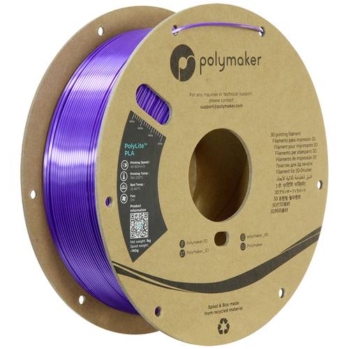 Polymaker PA03007 Silk Filament PLA-Seide Seidig glänzend 1.75mm 1000g Lila PolyLite™ 1St. von Polymaker