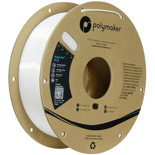 Polymaker PA03010 Silk Filament PLA-Seide Seidig glänzend 1.75mm 1000g Weiß PolyLite™ 1St. von Polymaker