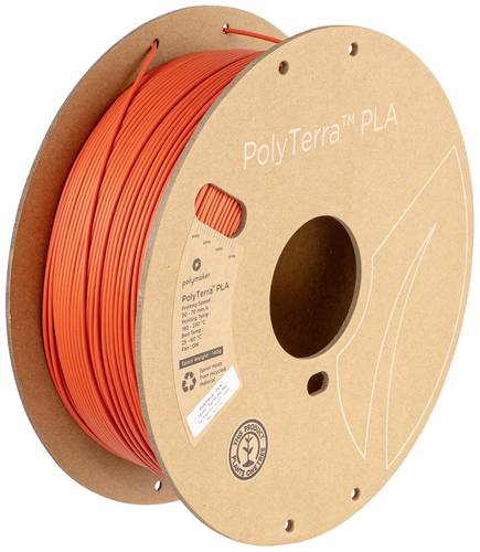 Polymaker PA04006 Muted Filament PLA geringerer Kunststoffgehalt, Matt 1.75mm 1000g Muted Red PolyTe von Polymaker