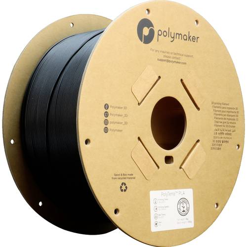 Polymaker PA04007 Charcoal Black Filament PLA Matt geringerer Kunststoffgehalt 1.75mm 3000g Schwarz von Polymaker