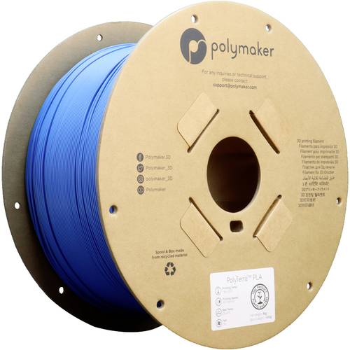 Polymaker PA04011 Regular Filament PLA geringerer Kunststoffgehalt, Matt 1.75mm 3000g Sapphire Blue, von Polymaker