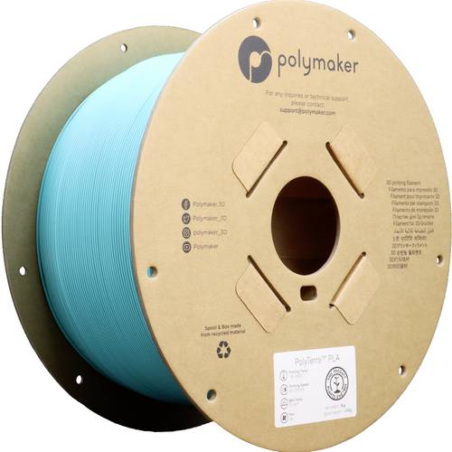 Polymaker PA04012 Regular Filament PLA geringerer Kunststoffgehalt, Matt 1.75mm 3000g Arctic Teal Po von Polymaker