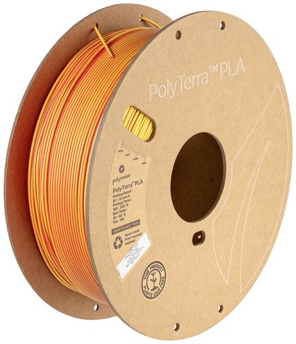 Polymaker PA04019 Dual Filament PLA geringerer Kunststoffgehalt, Matt 1.75mm 1000g Sunrise, Rot, Gel von Polymaker