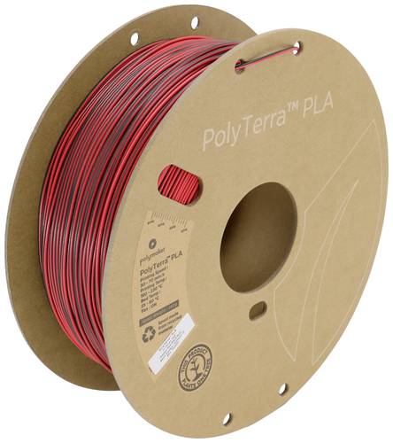 Polymaker PA04022 Dual Filament PLA geringerer Kunststoffgehalt, Matt 1.75mm 1000g Shadow Red, Schwa von Polymaker