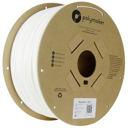 Polymaker PA06023 Filament Tough PLA schlagfest 1.75mm 3000g Weiß PolyMax™ 1St. von Polymaker