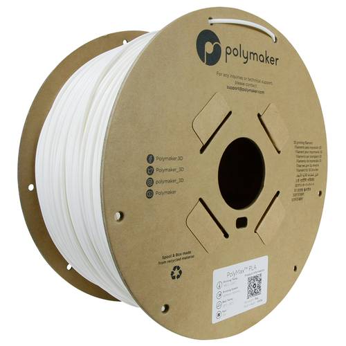 Polymaker PA06026 Filament Tough PLA schlagfest 2.85mm 3000g Weiß PolyMax™ 1St. von Polymaker