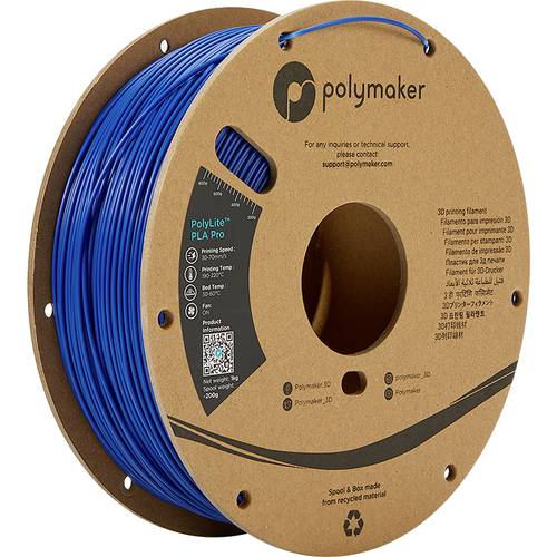 Polymaker PA07005 Filament PLA Pro hohe Steifigkeit, schlagfest 1.75mm 1000g Blau PolyLite™ 1St. von Polymaker