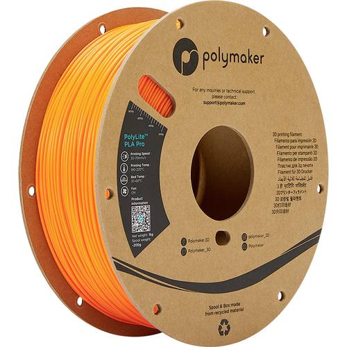 Polymaker PA07010 Filament PLA Pro hohe Steifigkeit, schlagfest 1.75mm 1000g Orange PolyLite™ 1St. von Polymaker