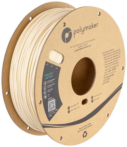 Polymaker PA08002 Filament LW-PLA Matt, Geringe Dichte 1.75mm 800g Weiß PolyLite™ 1St. von Polymaker