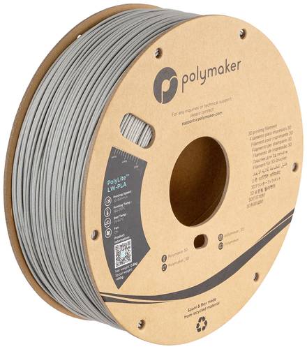 Polymaker PA08003 Filament LW-PLA Matt, Geringe Dichte 1.75mm 800g Grau PolyLite™ 1St. von Polymaker