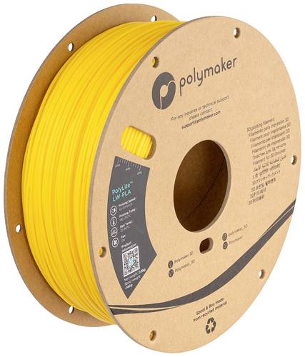 Polymaker PA08009 Filament LW-PLA Matt, Geringe Dichte 1.75mm 800g Leucht-Gelb PolyLite™ 1St. von Polymaker