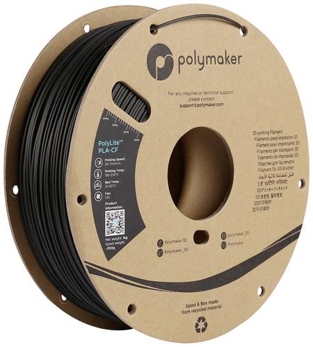 Polymaker PA10001 Filament PLA-CF Kohlefaserverstärkt 1.75mm 1000g Schwarz PolyLite™ 1St. von Polymaker