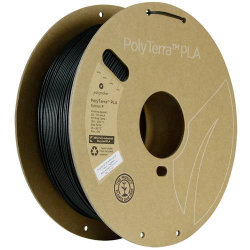 Polymaker PA11001 Filament PLA, PLA Matt Matt, Recyceltes PLA 1.75mm 1000g Schwarz PolyTerra™ Edit von Polymaker