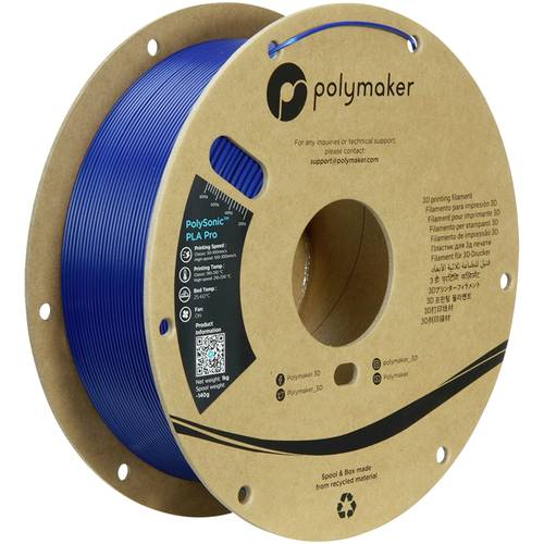 Polymaker PA13004 Filament PLA Highspeed Filament, schlagfest 1.75mm 1000g Blau PolySonic™ 1St. von Polymaker