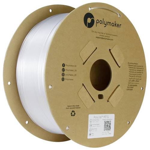 Polymaker PB01044 Filament PETG hitzebeständig, hohe Zugfestigkeit 1.75mm 3000g Klar PolyLite™ 1St. von Polymaker