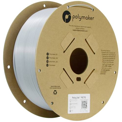 Polymaker PB01053 Filament PETG hitzebeständig, hohe Zugfestigkeit 1.75mm 3000g Grau PolyLite™ 1St. von Polymaker