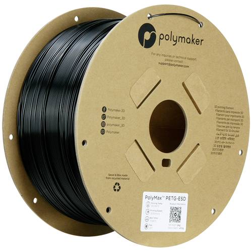 Polymaker PB03004 Filament PETG ESD ESD-sicher 1.75mm 2000g Schwarz PolyMax™ 1St. von Polymaker