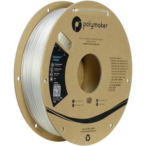 Polymaker PD02009 TPU90 Filament TPU flexibel 2.85mm 750g Klar PolyFlex™ 1St. von Polymaker