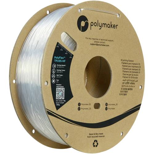 Polymaker PD03003 TPU95-HF Filament TPU, Flexibles Filament flexibel, Highspeed Filament, UV-bestän von Polymaker